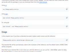 FFmpeg Quality Metrics Screenshot 1
