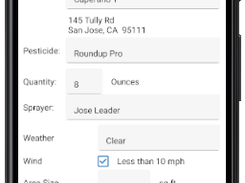 Crews capture pesticide uses in the Field Assistant app.