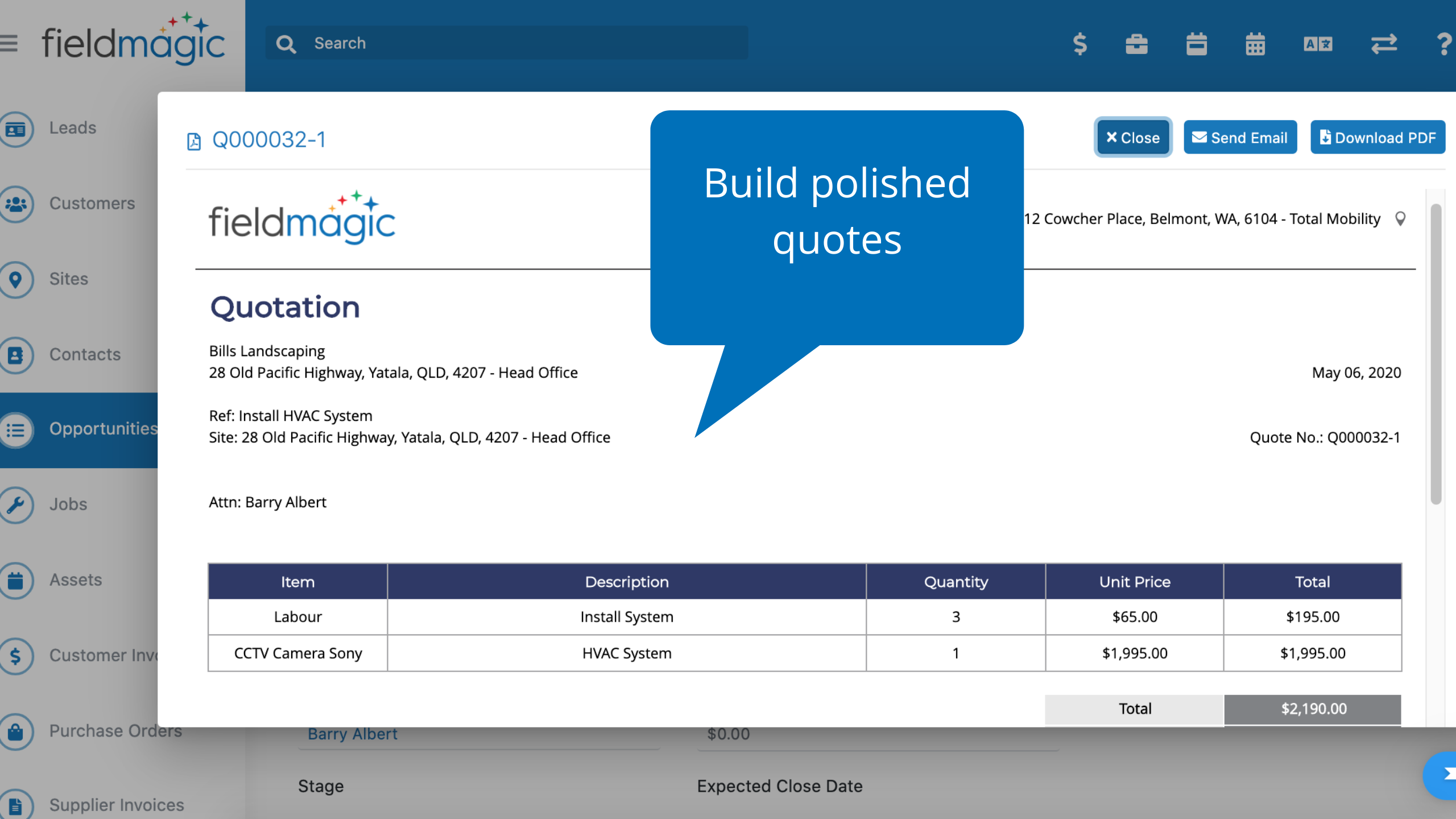 Create and Send Quotes