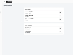 Configure and customize business insights settings