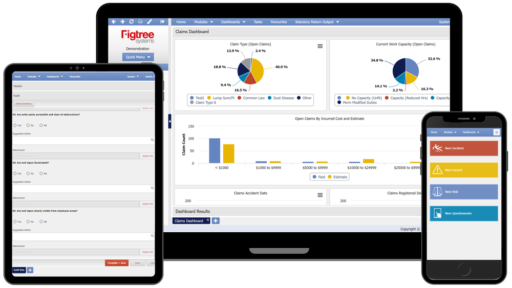 Dashboards, reporting, new incident