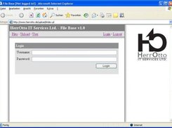 FileBase login screen