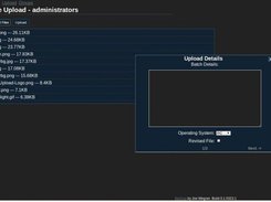 View of the File Uploading Screen