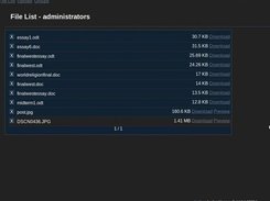 View the listing of uploaded files