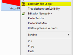 Right click on any file for the lock option