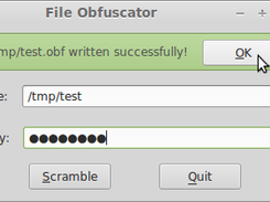 Find any file, type a password and hit Scramble