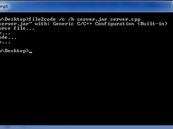 File2Code being called from Windows command line.