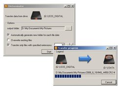 Transfering files from canon digital camera