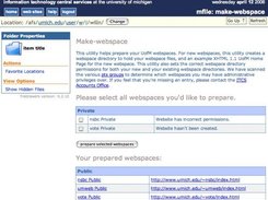 Make Webspace (and properly set permissions)