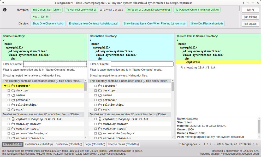 Fileographer is a keyboard-driven file manager and note-taking application.