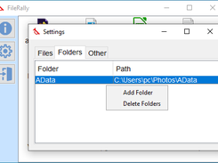 FileRally folders setting