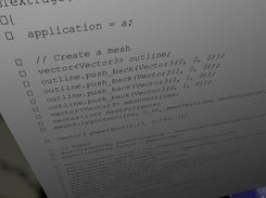 A close up on the text file viewer - displaying itself i C++