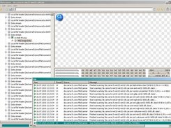 2. Log windows showing scan details