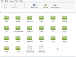 Filescape Alpha Displaying contents of the root directory