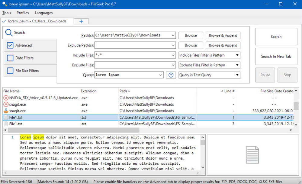 FileSeek Screenshot 1