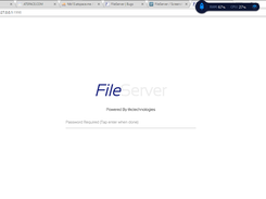 the client side interface (in case the user has put password protection)