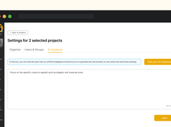 : Filio’s AI Guidance settings let construction, engineering, and contractor teams define what the AI should focus on when generating photo captions and prompts. Configure guidance at the project level to keep field documentation consistent across multiple users and stakeholders. Teams can test the AI output, save the settings, and apply the same reporting language across inspections, site walks, punch lists, and progress tracking.