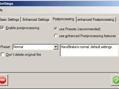 4- Postprocessing settings