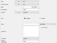 Dialog to enter a booking
