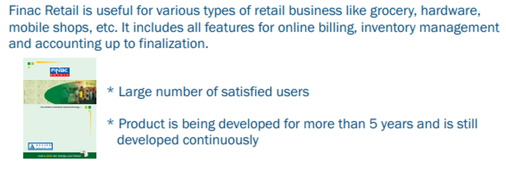 Finac Retail Screenshot 1