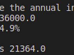 Interest calculator based on giving parameters