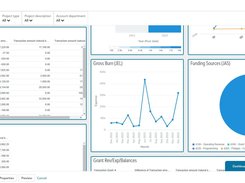 Board Meeting Book: that tracks Burn rate, Account Code Rollup, Grant Balances, & more.