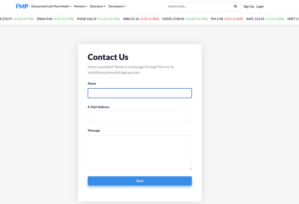 Financial Modeling Prep Screenshot 1