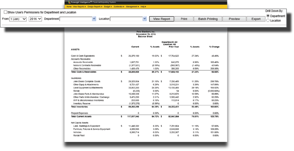 Foresight Intelligence Financial Reporting System Screenshot 1