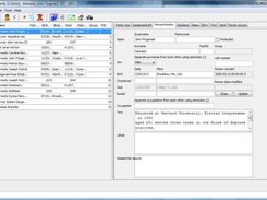 Database view with person view. 