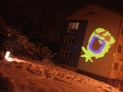 example of drawing on building