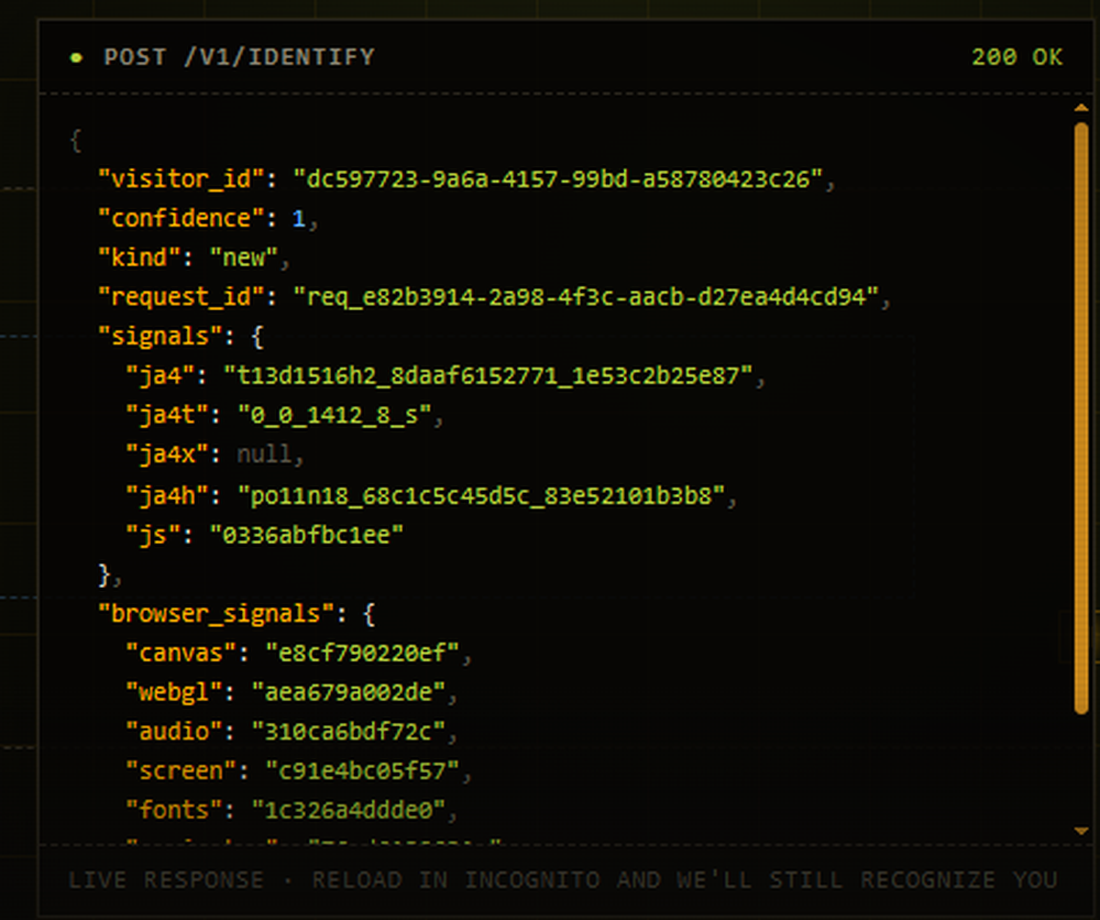 fingerprint.dev Screenshot 1