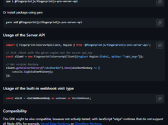 FingerprintJS Server API Node.js SDK Screenshot 1