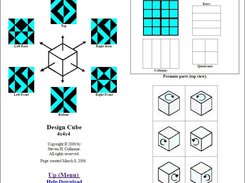 Graphic designs on the 4x4x4 cube under affine transformations on the 6-space over GF(2).