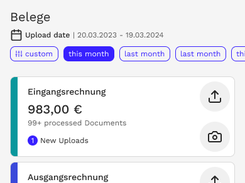 Fin automates document entry, whether via app, scan, or email: Clients assign cost centers directly in the app, for an intuitive, digital accounting workflow.