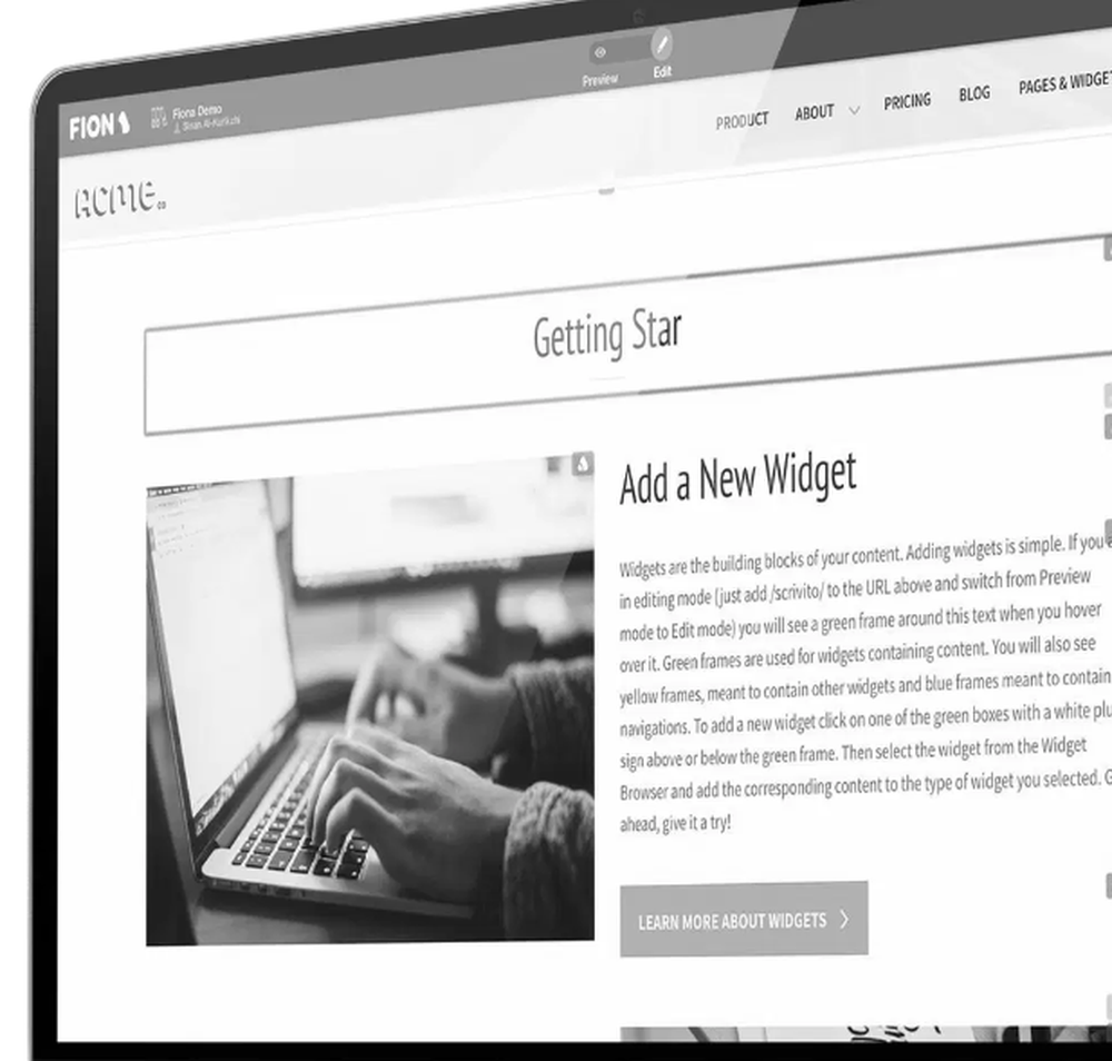 Fiona CMS Screenshot 1