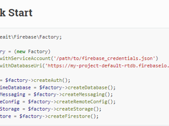 Firebase Admin PHP SDK Screenshot 1