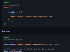 Firebase for Laravel Screenshot 1