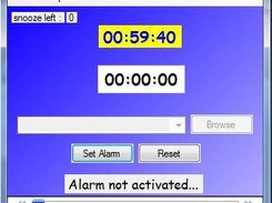 Main menu of the alarm clock