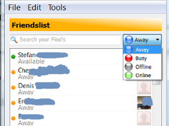 FireFloo Communicator: Friendslist