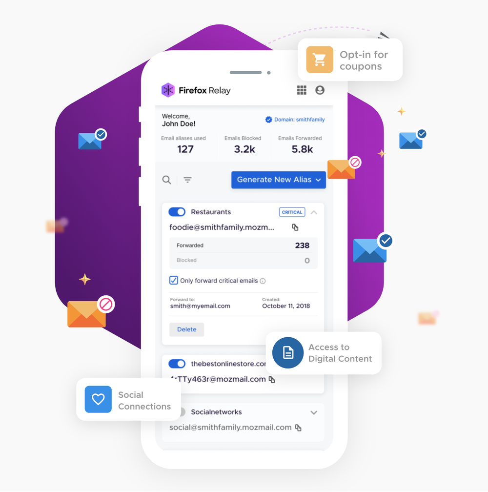 Firefox Relay Screenshot 1