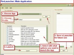 3. FireLauncher:  Main Application Window
