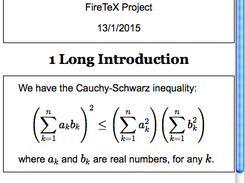 Screen Web Responsive LaTeX compiled to html of application macOS