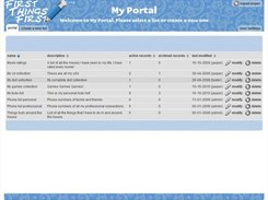 The portal gives you access to all your lists