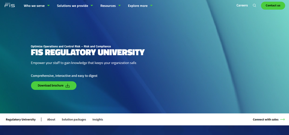 FIS Regulatory University Screenshot 1
