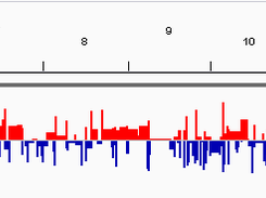 An overview of CNVs in a typical sample as viewed in IGV