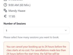 Booking Fitness Class