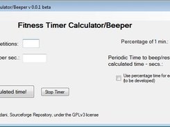 Fitness Calculator/Beeper Screenshot