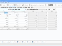 Multi-Book screen lets you set depreciation variables for up to 6 sets of books