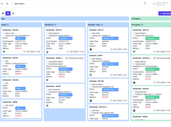 Repair ticket and work order screen where staff can log jobs, assign technicians, track status, add notes, and update customers in one place.