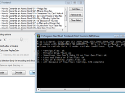 Main window with FLAC output